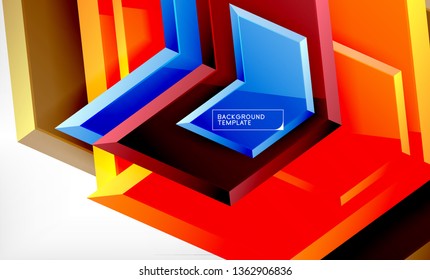Techno arrow background, template design. Vector