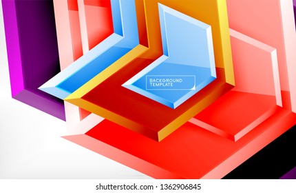 Techno arrow background, template design. Vector