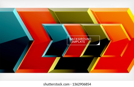 Techno arrow background, template design. Vector