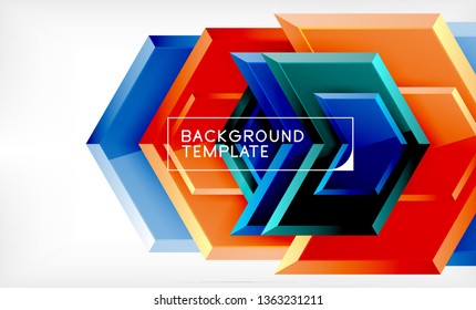 Techno arrow background, template design. Vector