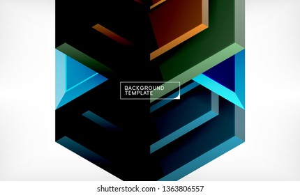 Techno arrow background, template design. Vector
