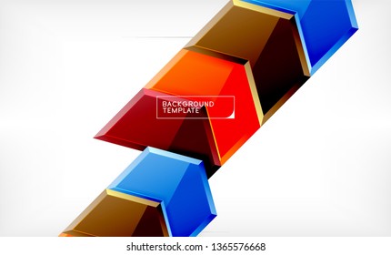 Techno arrow background, template design. Vector