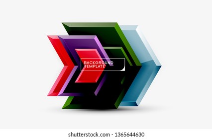 Techno arrow background, template design. Vector