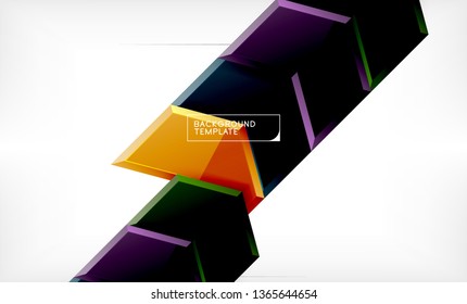 Techno arrow background, template design. Vector