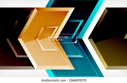 Techno arrow background, template design. Vector