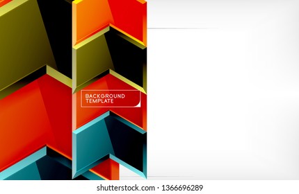 Techno arrow background, template design. Vector
