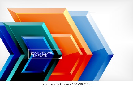 Techno arrow background, template design. Vector