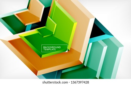 Techno arrow background, template design. Vector