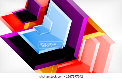 Techno arrow background, template design. Vector