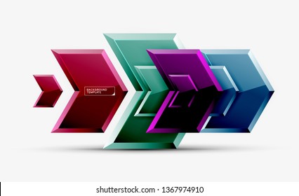 Techno arrow background, template design. Vector