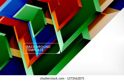 Techno arrow background, template design. Vector