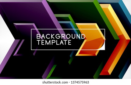 Techno arrow background, template design. Vector