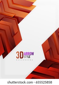 Techno arrow background, vector template design