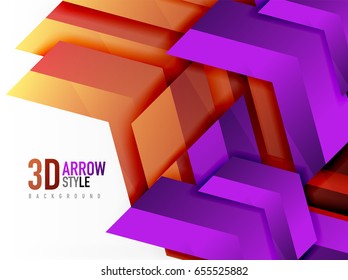 Techno arrow background, vector template design