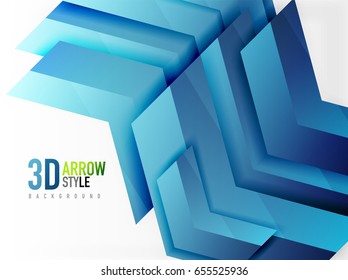 Techno arrow background, vector template design