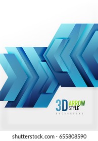 Techno arrow background, vector template design