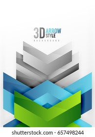 Techno arrow background, vector template design