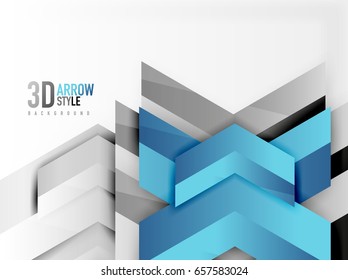 Techno arrow background, vector template design