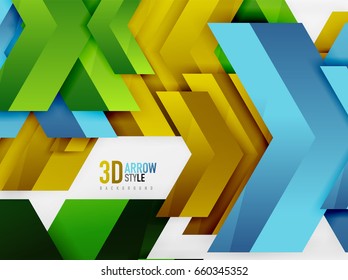 Techno arrow background, vector template design