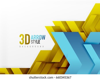 Techno arrow background, vector template design
