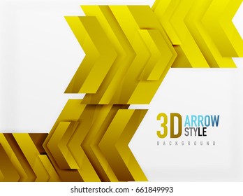 Techno arrow background, vector template design