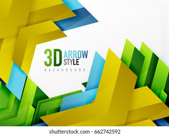 Techno arrow background, vector template design