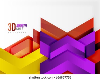 Techno arrow background, vector template design