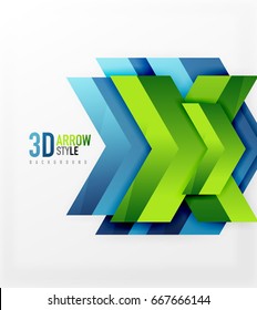 Techno arrow background, vector template design