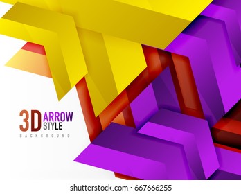 Techno arrow background, vector template design