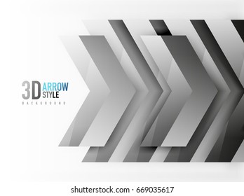 Techno arrow background, vector template design