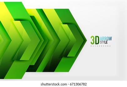 Techno arrow background, vector template design