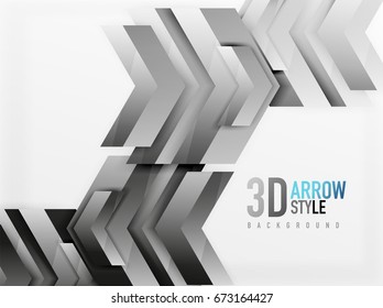 Techno arrow background, vector template design