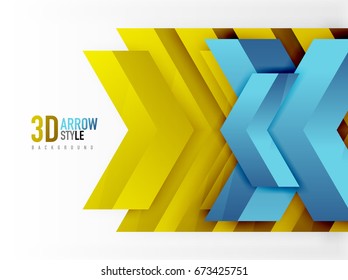 Techno arrow background, vector template design