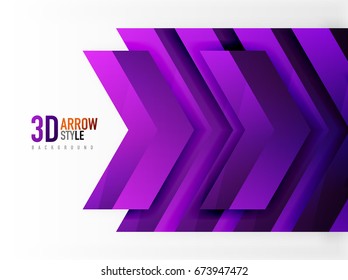 Techno arrow background, vector template design
