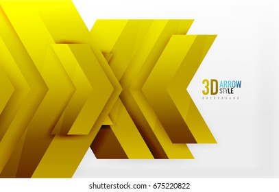 Techno arrow background, vector template design