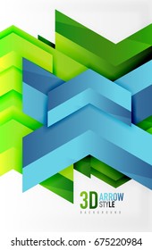 Techno arrow background, vector template design