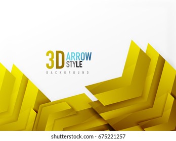 Techno arrow background, vector template design