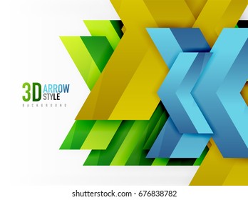 Techno arrow background, vector template design