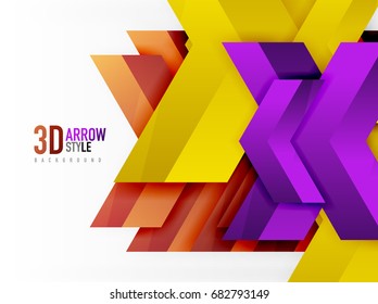 Techno arrow background, vector template design