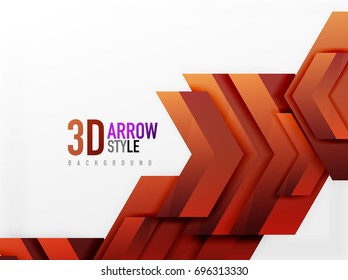 Techno arrow background, vector template design