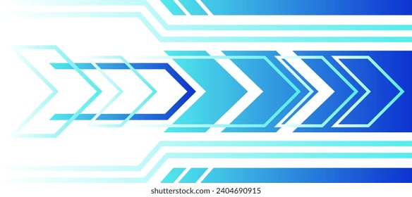 fondo cibernético futurista de degradado azul de flecha tecno