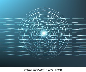 Techno background blue