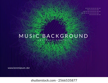 Techno Background. Electronic Disco Illustration. Electro Invite. Pink Night Club Magazine. Green Music Event. Dj Banner. Party Concert Template. Blue Techno Background