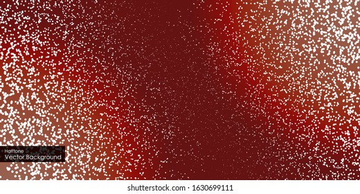Techno background with glowing dots, hi-tech concept, red color