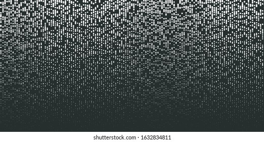 Techno background with glowing dots, hi-tech concept, black and white color