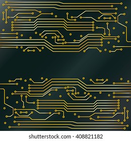 Techno background stylized under a chip.