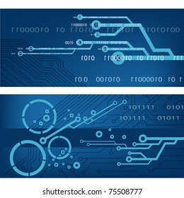 techno banner illustration. EPS10