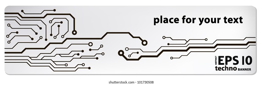 techno banner. vector. EPS10