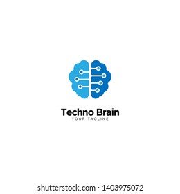 Techno Brain Logo Design Template