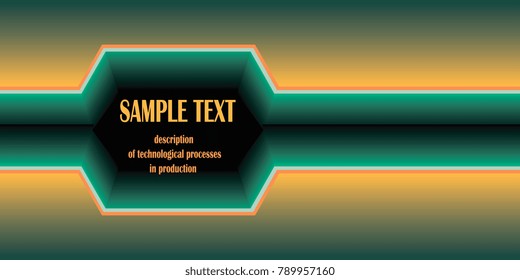 techno card with text in green yellow tones